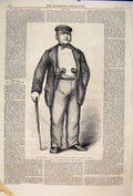 Original Old Antique Print Portrait Edwin James Garibaldi Italy 1860 Victorian