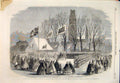 Old Antique Print Artillery Corps Rifle Boston Silver Bugle Trumpet 1860 19th