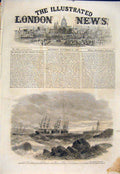 Original Old Antique Print Portrland United States America Andrews Boat Usa 1860