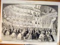 Old Antique Print Ball Music New York Royal Prince Wales America Usa 1860 19th