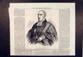 Original Old Antique Print Portrait Croly Poet Writer Dublin Ireland 1860 19th