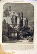 Original Old Antique Print Prodigal Son Read Christmas 1860 19th