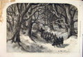 Original Old Antique Print Christmas Rifle Volunteers Weir Surrey Rifles 1860