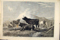 Original Old Antique Print Fair Cattle Willis Road Fine Art 1861 Royal Academy