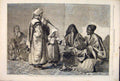Original Old Antique Print Cairo Haag Egypt Flute Market Fine Art 1861 Painter