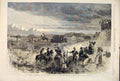 Original Old Antique Print Review Wimbledon Common Cavlary Skirmish 1861 19th