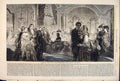 Original Old Antique Print Red Black Levin Rouge Noir Fine Art 1861 Casino 19th