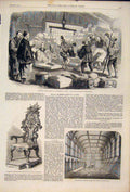 Old Antique Print Setches Japan Japanese Yokuhama Chair Hogarth Brighton