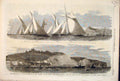 Original Old Antique Print Palmerston Warden Cinque Ports Dover Regatta Shepway