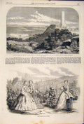 Old Antique Print Dives Normandy Willliam France Paris Fashion Lady 1861 19th