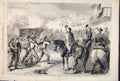Original Old Antique Print War America Federal Lewinsville Virginia 1861 19th