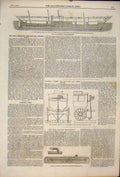 Original Old Antique Print Lungley Ship Railway Manchester Casella Thermometer