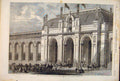 Original Old Antique Print International Exhibition Building London 1861 19th