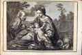 Original Old Antique Print Egypt Repose Guido Louvre Paris France Fine Art 1861