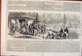Original Old Antique Print Civil War America Mississippi Federal Transports 1862