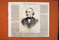 Original Old Antique Print Portrait Major-General Robert Bruce Governor 1862