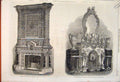 Old Antique Print Chimneypiece Trollope Saxon China Stove Sheffield 1862 19th