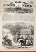 Old Antique Print Civil War America Memphis Cotton Burners Federal Scouts