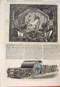 Old Antique Print Carpet Tapling Cotton Manufacture Floral Templeton 1862 19th