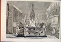 Original Old Antique Print Mediaeval Court International Exhibition 1862 19th