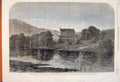 Original Old Antique Print Queen Victoria Germany Gotha Reinhardsbrunn 1862 19th