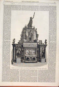 Old Antique Print Trophy Galvano Plastic Elkington Furniture Pulpit Stove