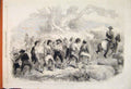 Original Old Antique Print Garibaldian Prisoners Aspromonte Fort Genoa Beauce