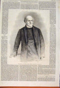 Original Old Antique Print Portrait Longley Archbishop Canterbury 1862 Victorian