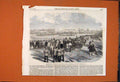 Old Antique Print Victoria Rifles Montreal Canada Colours 1862 Ceremony 19th