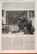 Original Old Antique Print Manzano Farewell Fine Art 1862 19th Century