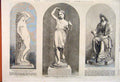Original Old Antique Print Marble Statue Wood Minton Brodie Monti Corti 1862