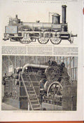 Original Old Antique Print Duplex Engine Marine International Exhibition 1862