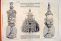 Original Old Antique Print Temple Art International Exhibition 1862 Victorian