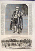 Original Old Antique Print Portrait Rose Mayor Civil War America 1862 Victorian
