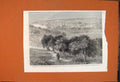 Original Old Antique Print Jerusalem Mount Olives Bedford Photograph 1862 19th