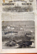 Old Antique Print Cotton Famine India Fleet Manchester Mill Cabmen 1862 19th