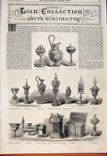 Original Old Antique Print Loan Collection South Kensington Museum Silver 1862