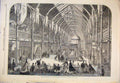 Original Old Antique Print Exhibition Arts Manufacturers Dublin Ireland 1864
