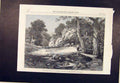 Original Old Antique Print Combe Farm Chester Royal Academy Fine Art 1864 19th