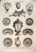 Original Old Antique Print Pottery Champfleury French Revolution 1864 Victorian