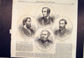 Original Old Antique Print Portrait Leighton Cooke Calderon Stephens 1864 19th