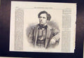 Original Old Antique Print Portrait Robson Olympic Theatre 1864 19th