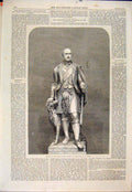 Original Old Antique Print Statue Prince Consort Balmoral Theed 1864 Victorian