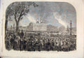 Original Old Antique Print Emperor Fete Paris France Moorish Pavilion 1864 19th