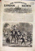 Original Old Antique Print Crop Field Reap Farmers Hay Straw Children 1864 19th