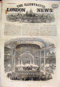 Original Old Antique Print Bath Thaetre Lyell British Association 1864 Victorian