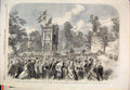Original Old Antique Print Denmark Prince Wales Castle Bernstorf 1864 Victorian