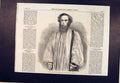 Original Old Antique Print Portrait Tasmania Bishop Bromby Reverend 1864 19th
