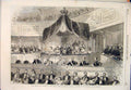 Original Old Antique Print Royal Theatre Stcokholm Sweden Prince Wales 1864