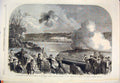 Original Old Antique Print America War James River Cannon Siers 1864 Victorian